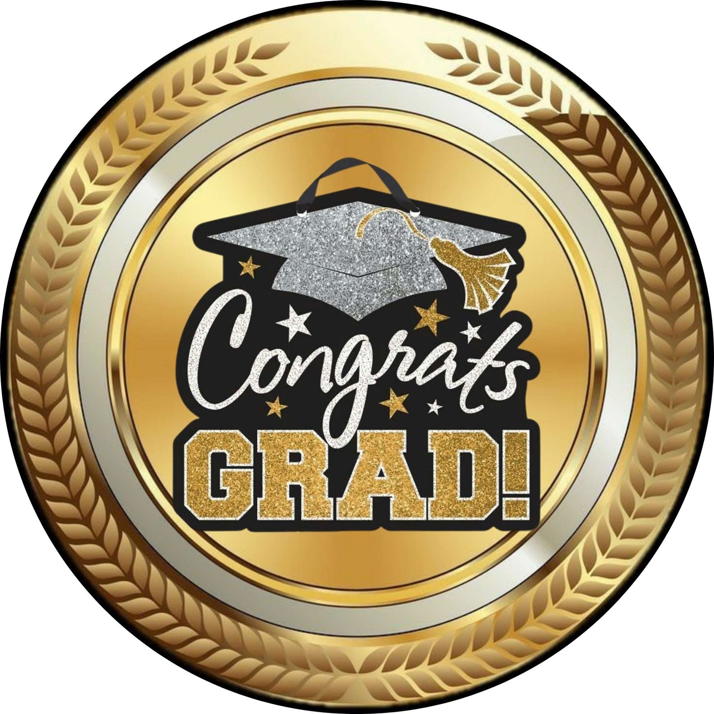 2026 Glossy Graduation Logo Garland – Premium Round Cut for Lei Garland, Centerpieces & Sashes - Tata's Printing