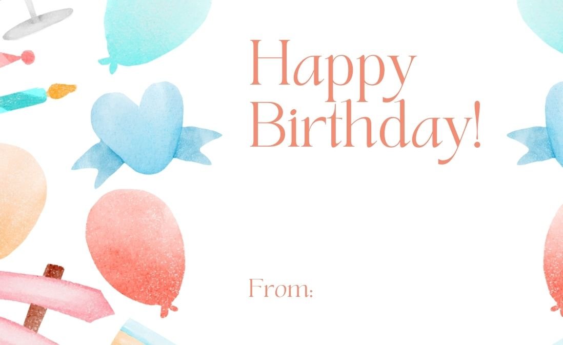 Happy Birthday Greeting Card / Gift Card - Tata's Printing