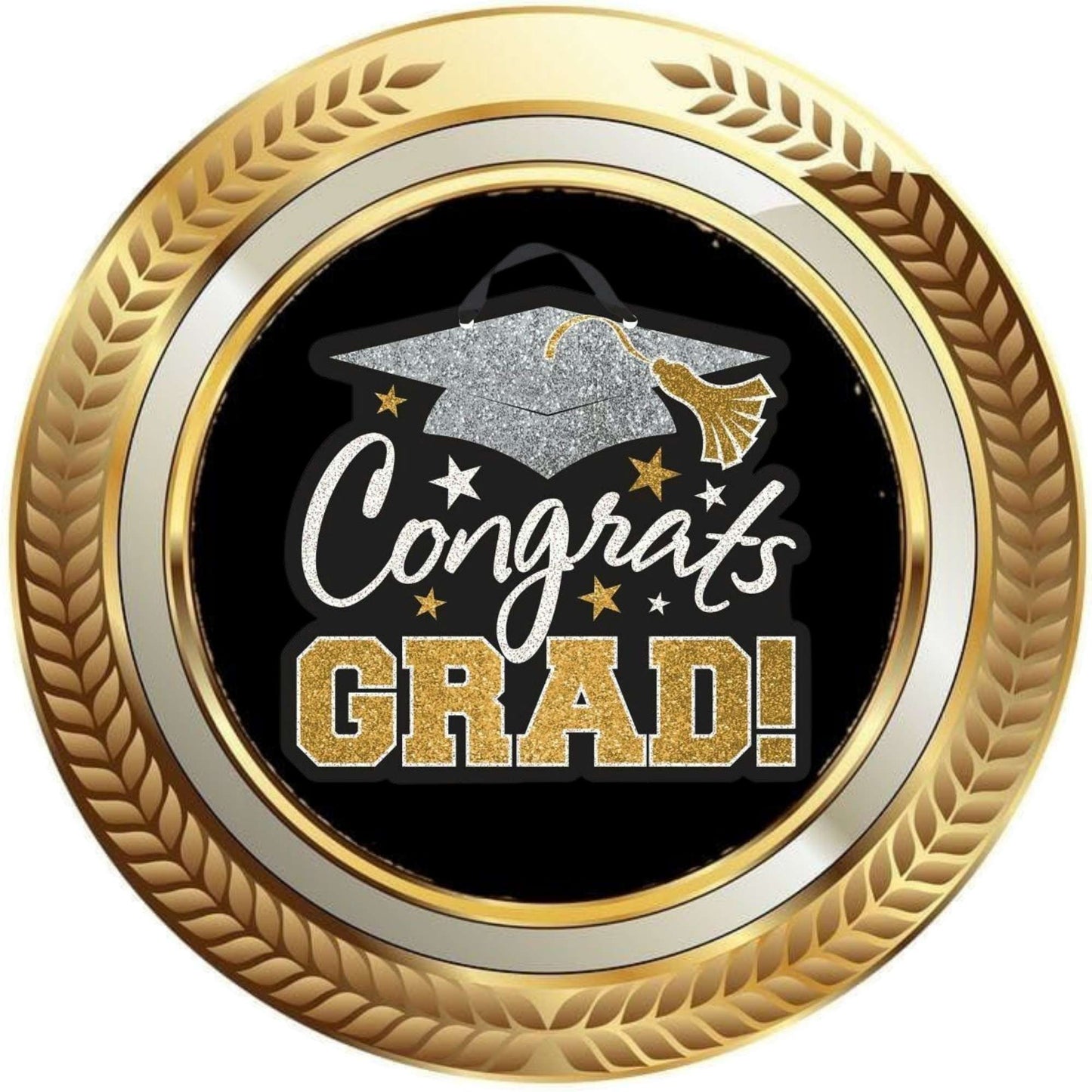 2026 Glossy Graduation Logo Garland – Premium Round Cut for Lei Garland, Centerpieces & Sashes - Tata's Printing