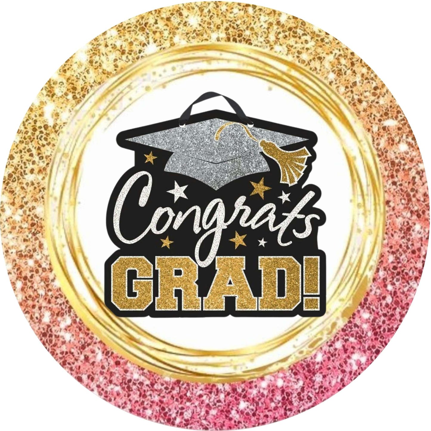 2026 Glossy Graduation Logo Garland – Premium Round Cut for Lei Garland, Centerpieces & Sashes - Tata's Printing