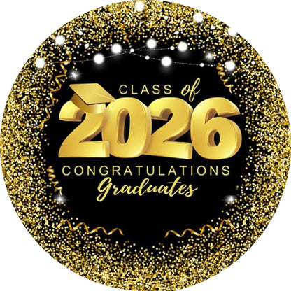 2026 Glossy Graduation Logo Garland – Premium Round Cut for Lei Garland, Centerpieces & Sashes - Tata's Printing