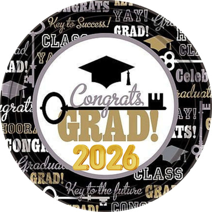 2026 Glossy Graduation Logo Garland – Premium Round Cut for Lei Garland, Centerpieces & Sashes - Tata's Printing