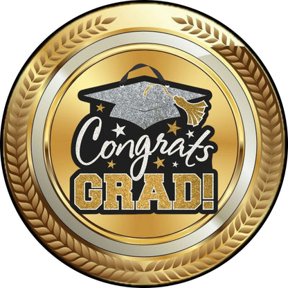 2026 Glossy Graduation Logo Garland – Premium Round Cut for Lei Garland, Centerpieces & Sashes - Tata's Printing