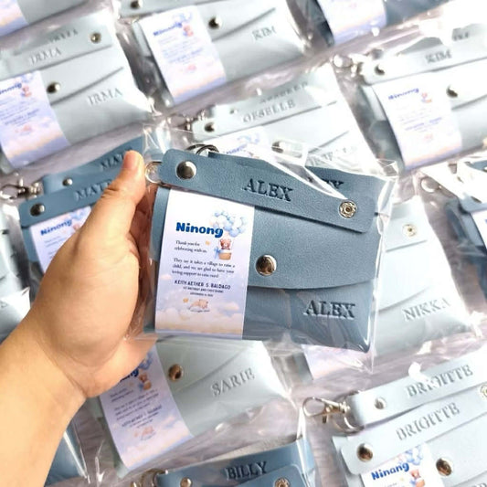 Coin Purse Set with Keychain and Cord Holder/Winder - Tata's Printing