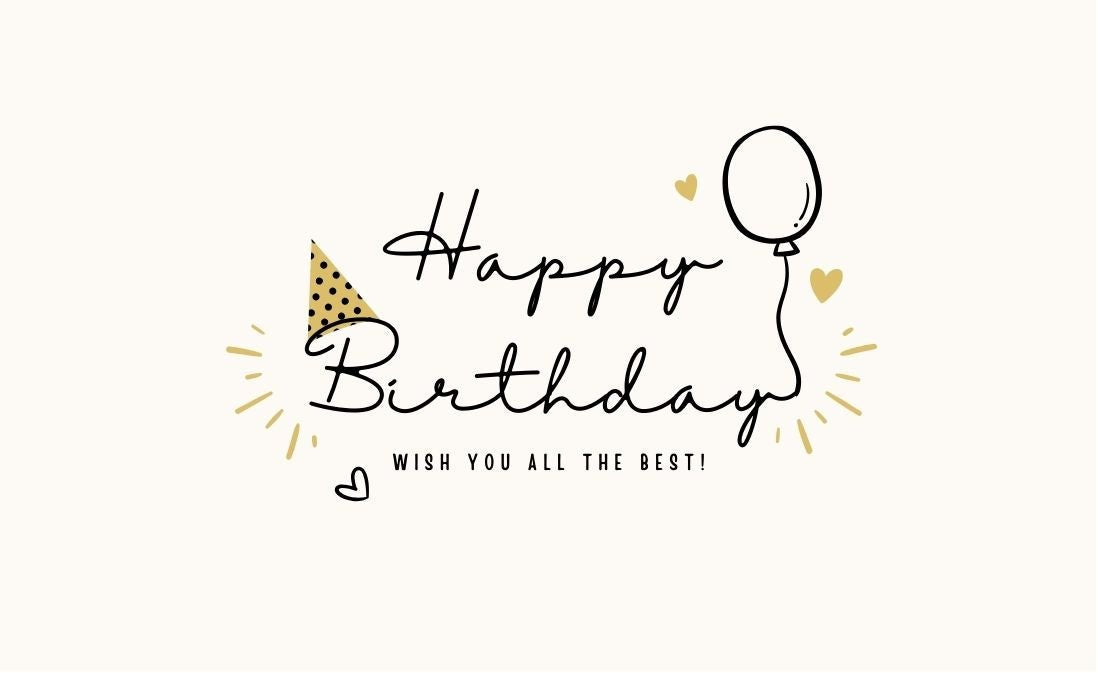 Happy Birthday Greeting Card / Gift Card - Tata's Printing