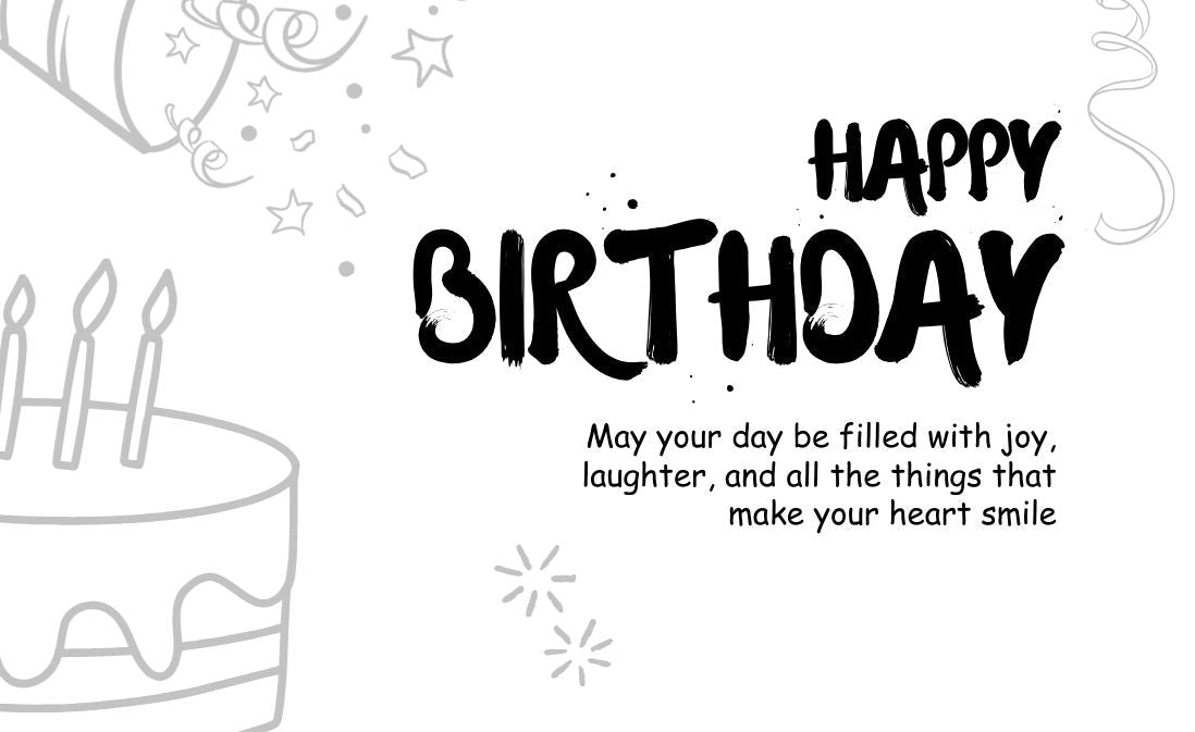 Happy Birthday Greeting Card / Gift Card - Tata's Printing