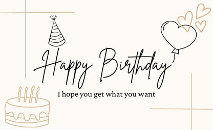 Happy Birthday Greeting Card / Gift Card - Tata's Printing