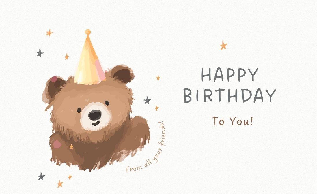 Happy Birthday Greeting Card / Gift Card - Tata's Printing