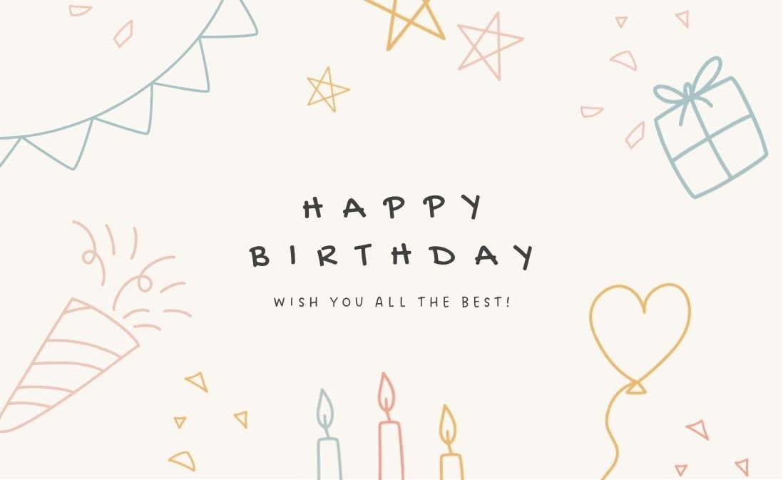 Happy Birthday Greeting Card / Gift Card - Tata's Printing