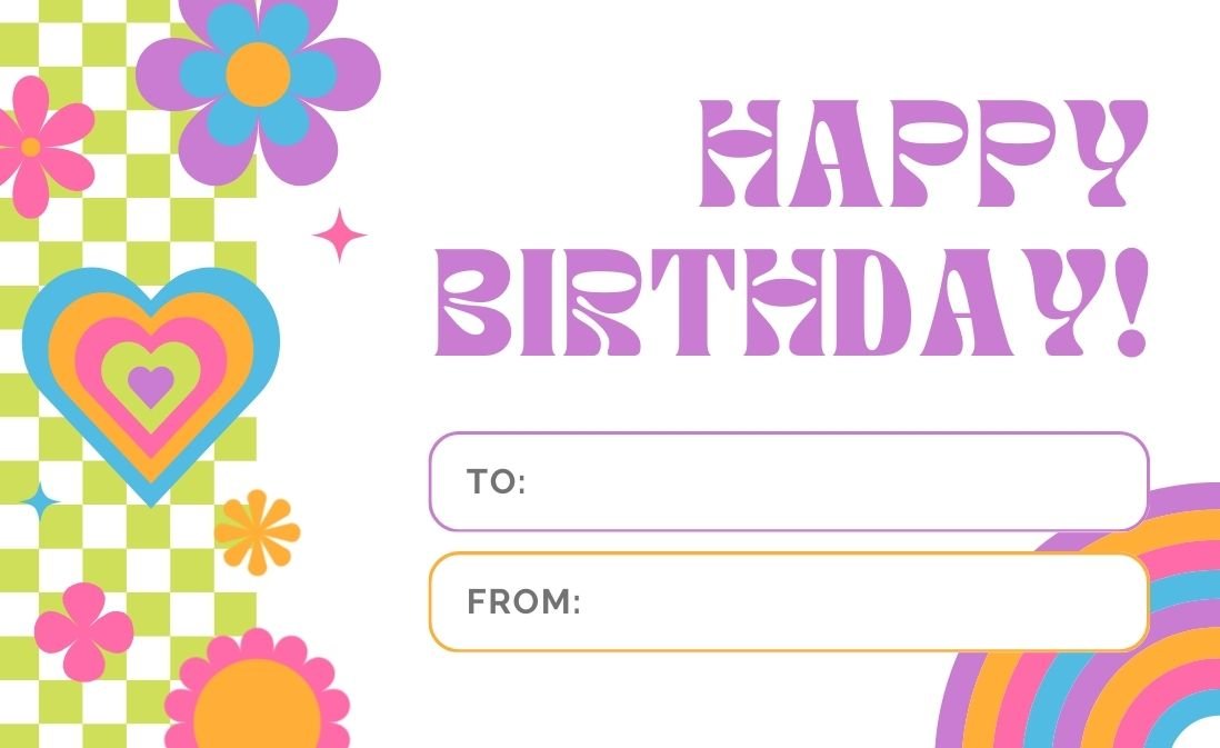 Happy Birthday Greeting Card / Gift Card - Tata's Printing