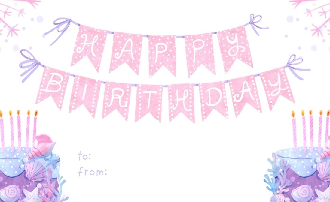 Happy Birthday Greeting Card / Gift Card - Tata's Printing