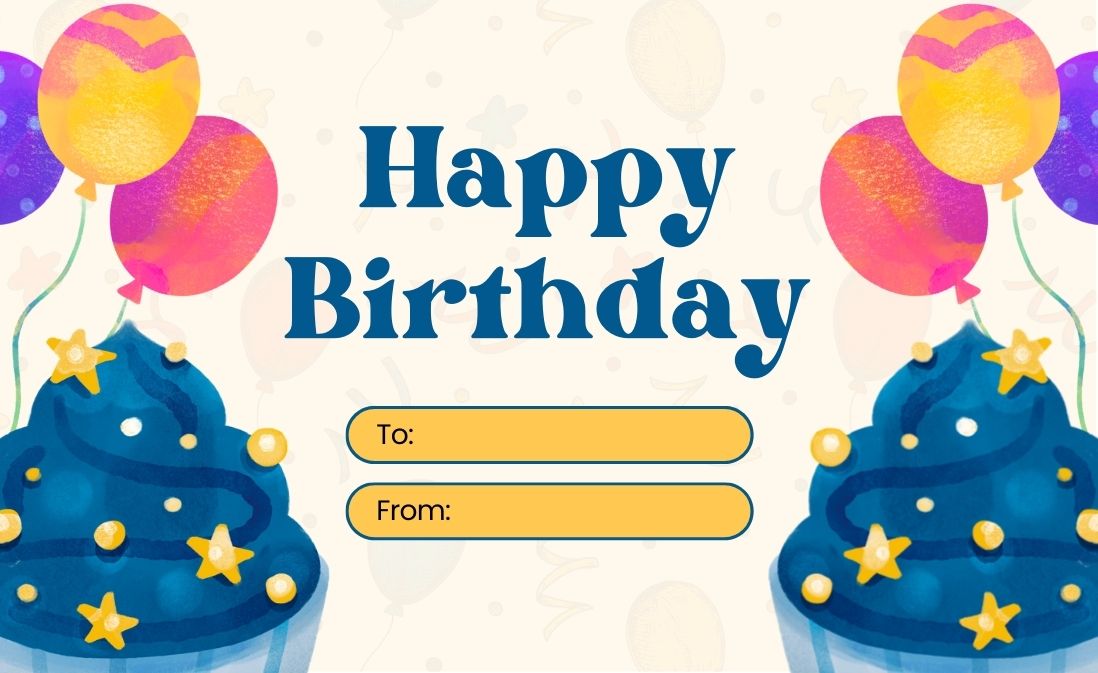 Happy Birthday Greeting Card / Gift Card - Tata's Printing