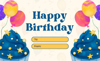 Happy Birthday Greeting Card / Gift Card - Tata's Printing