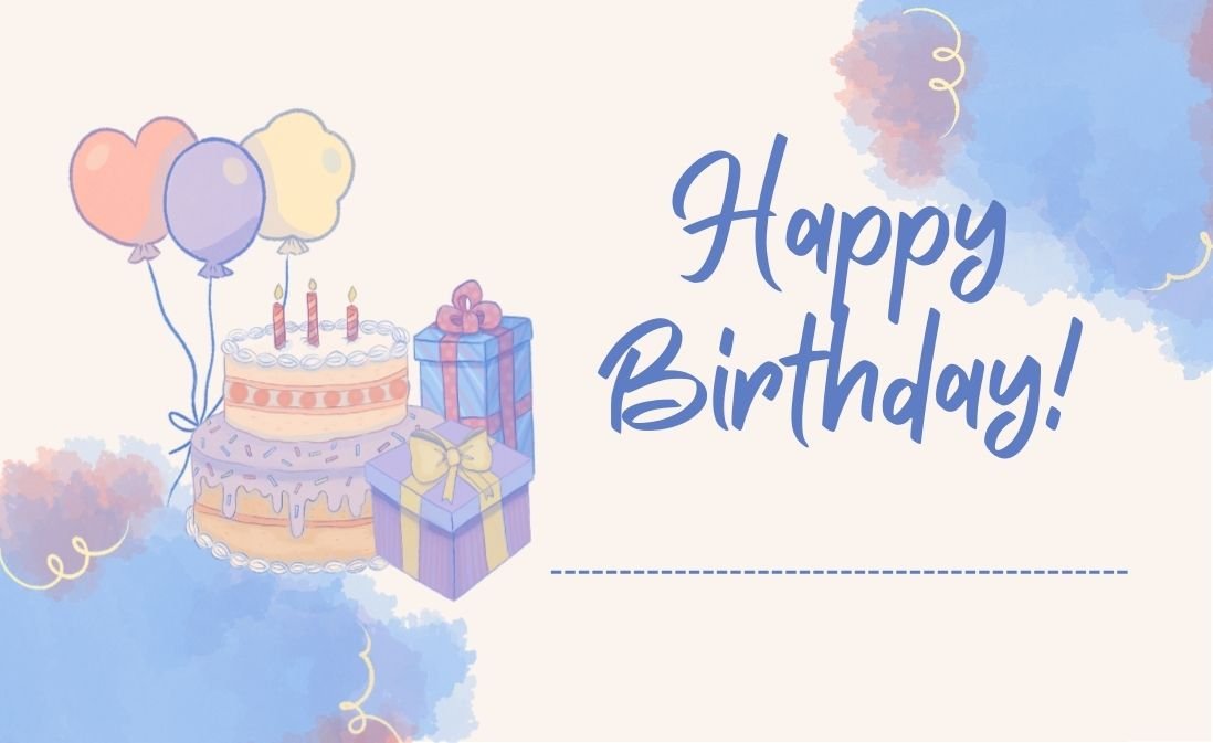 Happy Birthday Greeting Card / Gift Card - Tata's Printing