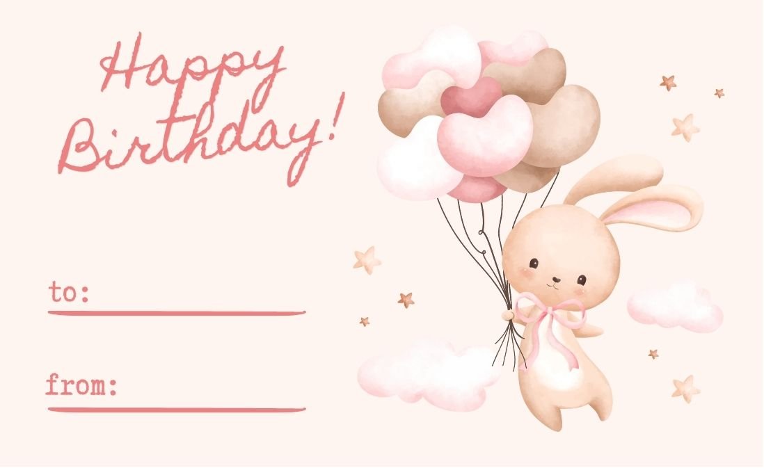 Happy Birthday Greeting Card / Gift Card - Tata's Printing