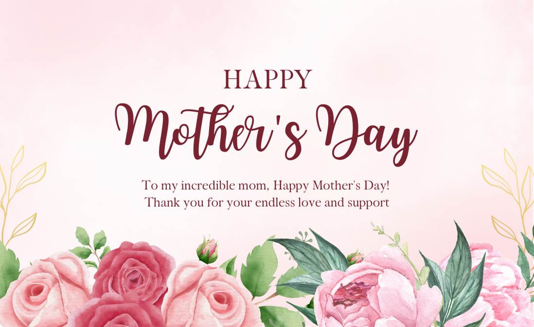 Happy Mothers Day Greeting Card/ Gift Card - Tata's Printing