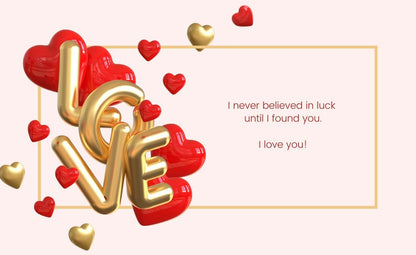 I LOVE YOU Gift Card / Greeting Card - Tata's Printing