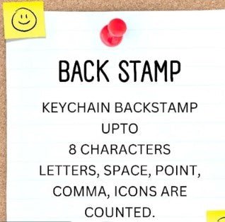 Keychain Backstamp Add On - Tata's Printing
