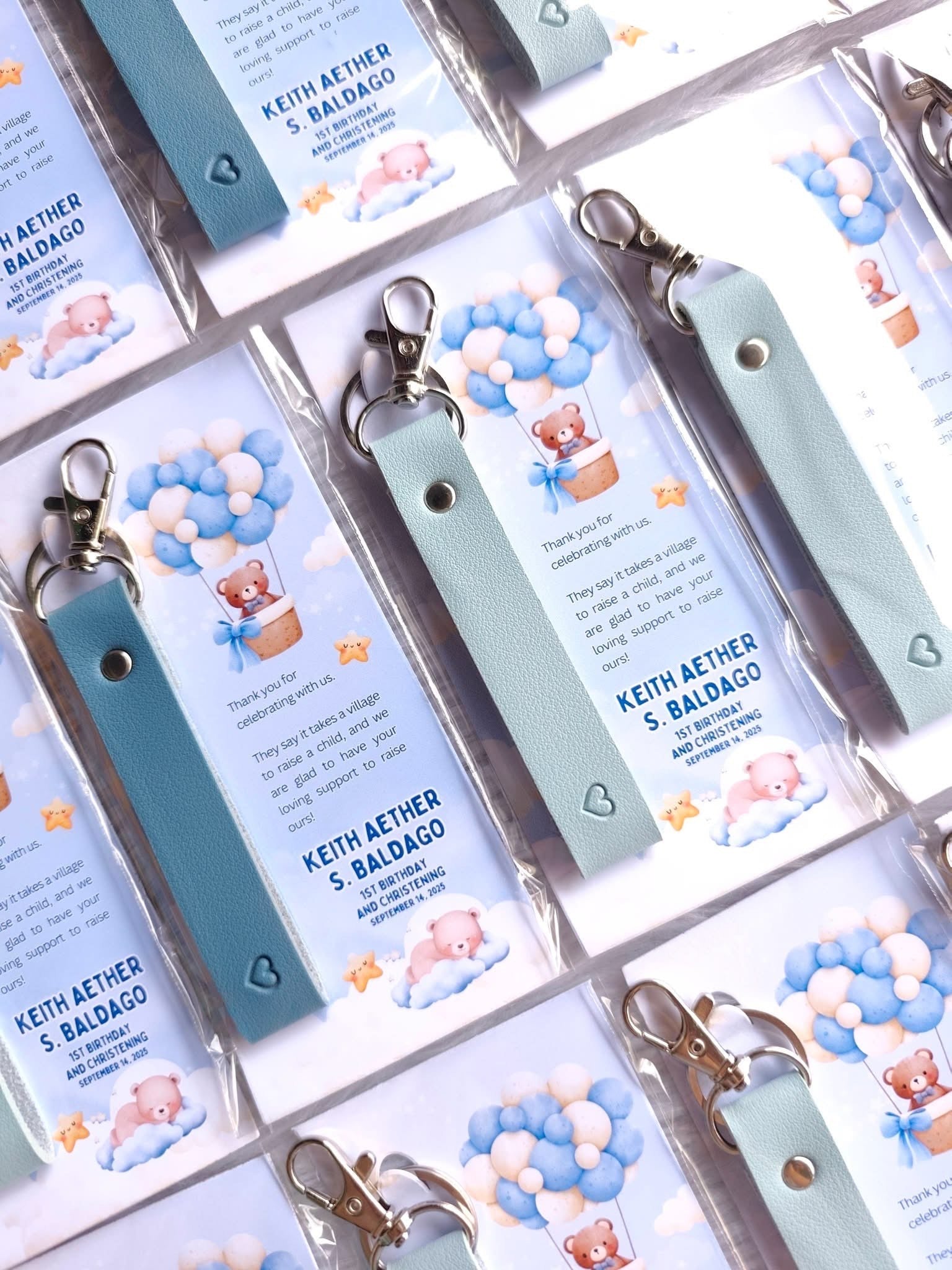 Keychain with Hook and Ring in Big Greeting Card - Tata's Printing